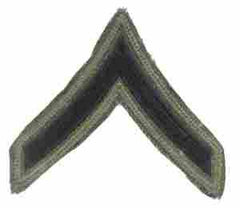 Army Private Chevron in subdued - Saunders Military Insignia