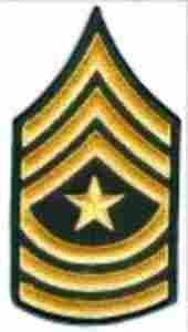 Army Sergeant Major Chevron, Sleeve - Saunders Military Insignia