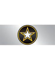 Army Star on silver bumper sticker - Saunders Military Insignia