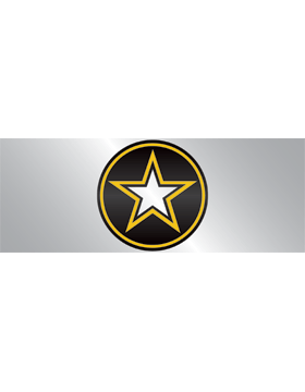 Army Star on silver bumper sticker