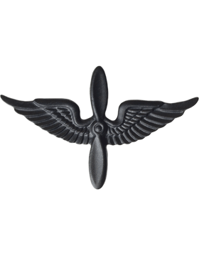 Aviation Officer Army branchof service badge in black metal - Saunders Military Insignia