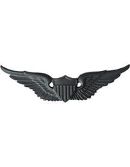 Aviator badge or wing in black metal - Saunders Military Insignia
