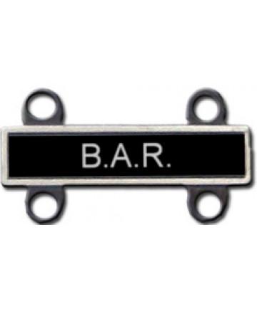 B.A.R Qualification Bar in Silver Oxidize