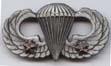 Basic Combat Parachutist wing 2 Jumps in silver OX - Saunders Military Insignia