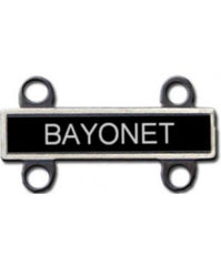 Bayonet Qualification Bar in Silver Oxidize - Saunders Military Insignia