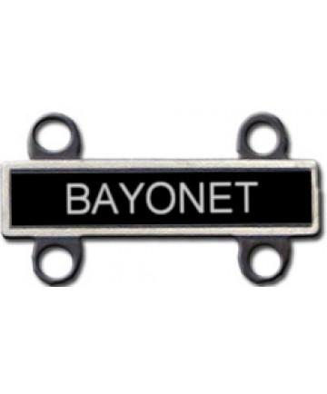 Bayonet Qualification Bar in Silver Oxidize metal