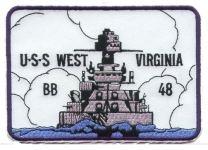 BB48 USS West Virginia Navy Battleship patch