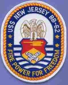 BB62 USS New Jersey Navy Battleship patch by Saunders Military Insignia