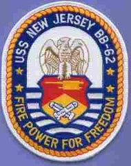 BB62 USS New Jersey Navy Battleship patch by Saunders Military Insignia