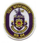 BB64 USS Wisconsin US Navy Battleship patch