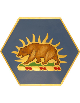 California State Area Command Headquarters Army National Guard Unit Crest with Dual Post Pins