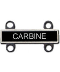 CARBINE qualification bar or Q Bar in silver oxide - Saunders Military Insignia