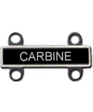 CARBINE qualification Bar in silver oxidize metal