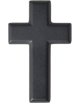 Chaplain Christian Officer Army branch of service badge in black metal