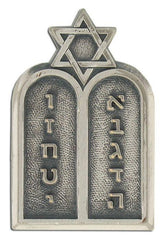 Chaplain Jewish Officer Army branch of service badge| BLACK METAL| Silver Ox