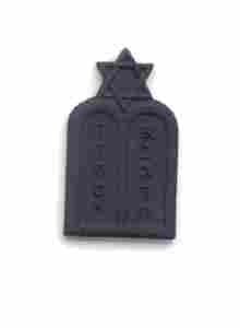Chaplain Jewish Officer Army branch of service badge in black metal