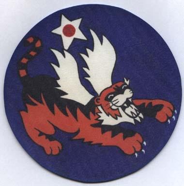 China Air Task Force Patch, leather, handpainted