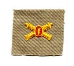 Coast Artillery cloth insignia, Badge, cloth, Khaki - Saunders Military Insignia