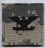 Colonel Army ACU Rank with Velcro