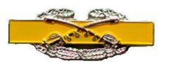 Combat Cavalry minature badge in Enameled Metal