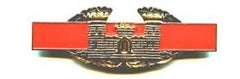 Army Combat Engineer Badge in Enamel Metal
