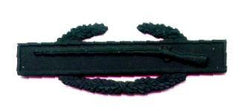 Combat Infantry 1st Award badge in black metal - Saunders Military Insignia