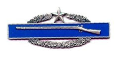 Combat Infantry 2nd Award badge with 1 Silver star