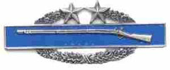 Combat Infantry 3rd Award badge silver OX finish