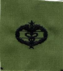 Combat Medic 3rd Award, Badge, cloth, Subdued