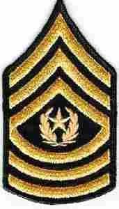 Command Sergeant Major/Male, Army Sleeve Chevron