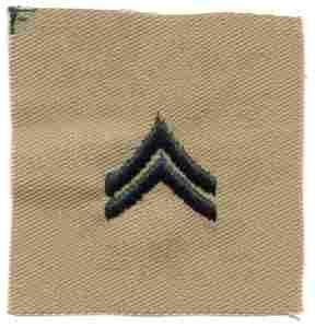 Corporal (E4) Desert Army Collar rank insignia
