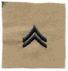 Corporal (E4) Desert Army Collar rank insignia - Saunders Military Insignia