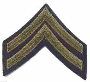 Corporal on wool Patch, sew on - Saunders Military Insignia