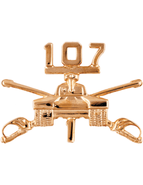 Army Custom Regimental Branch Of Service Insignia with numeral