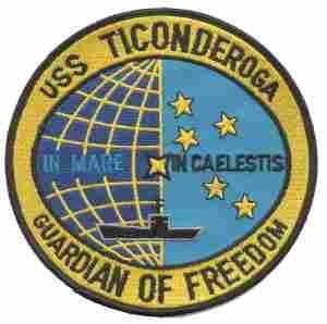 CV14 USS Ticonderoga US Navy Air Craft Carrier Patch - Saunders Military Insignia