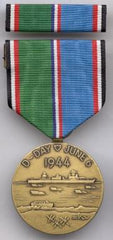 D-Day Commemorative Medal with ribbon slide