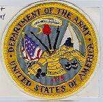 Department of Army cloth patch custom hand crafted