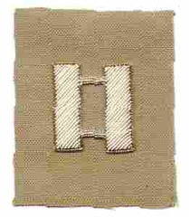 US Army Captain rank insignia in Bullion.
