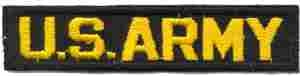 US Army Branch Tape in Yellow and Black