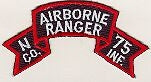 75th Airborne Ranger N Company Patch