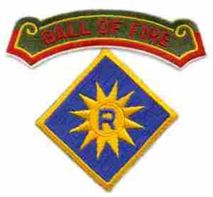 40th Ball of Fire Patch with tab by Saunders Military Insignia