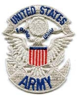 US Army Cap Insignia, Patch, 2.5 Inch Size