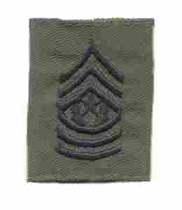US Army Command Sergeant Major Gortex rank insignia