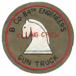 84th Engineer Battalion Company B Custom made Cloth Patch