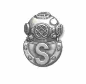 Divers Salvage badge in Silver OX Finish
