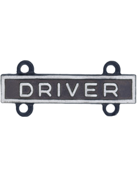 DRIVER Qualification Bar in silver oxidize