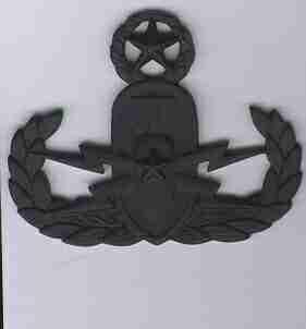 Explosive Ordnance Disposal Master Army badge in black metal - Saunders Military Insignia