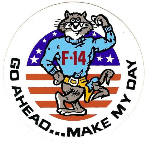 F-14 Go Ahead Make My Day Decal - Saunders Military Insignia