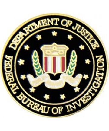 Federal Bureau Of Investigation FBI metal hat pin - Saunders Military Insignia