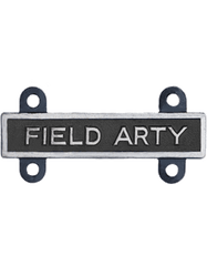 Field Artillery Qualification Bar or Q Bar in silver oxide